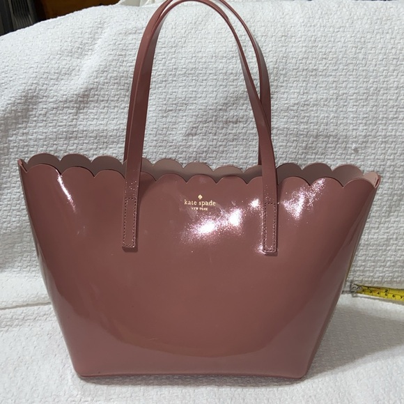 Kate spade patent scalloped lily avenue pink tote bag - Picture 16 of 16